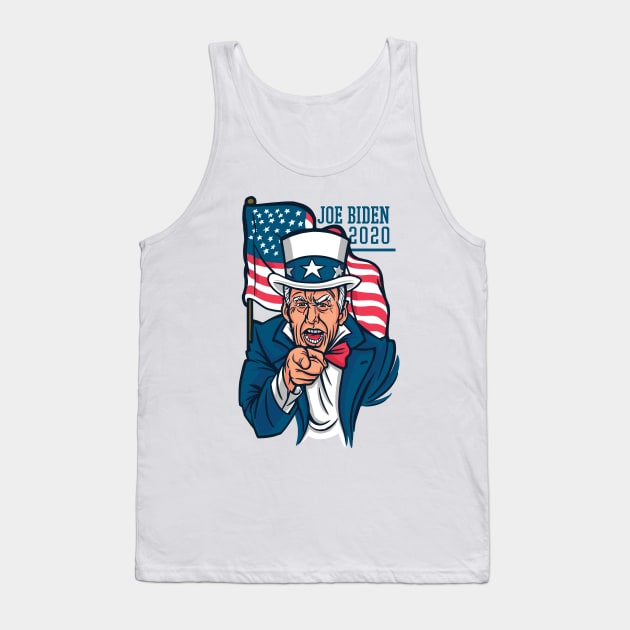 JOE BIDEN 2020 UNCLE SAM Tank Top by madeinchorley